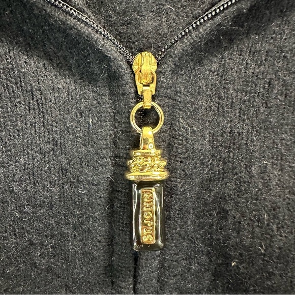 St. John Sport Full Zip Shawl Collar Cashmere Sweater - Picture 6 of 7